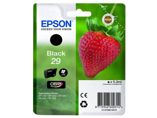 Cartuccia inkjet Fragola T29 Epson nero  C13T29814012