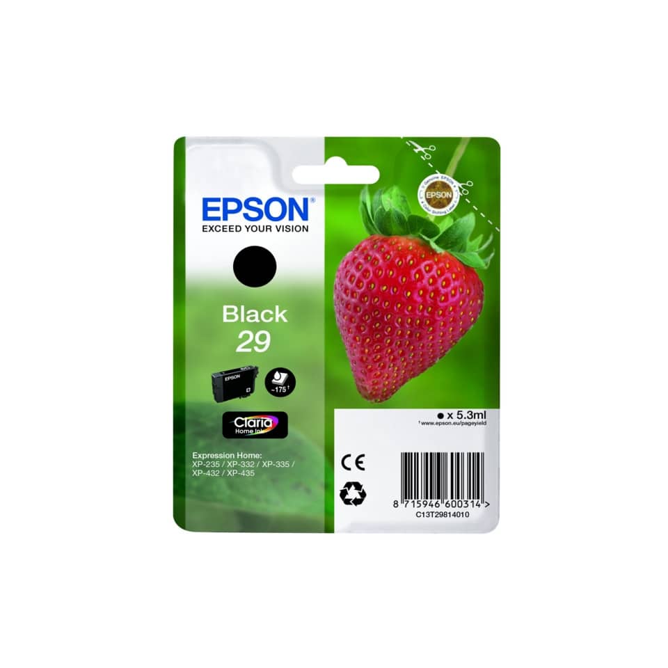 Cartuccia inkjet Fragola T29 Epson nero  C13T29814012