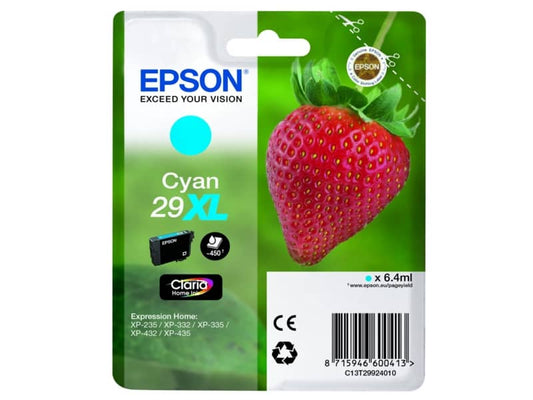Cartuccia inkjet alta capacità Fragola T29XL Epson ciano C13T29924012