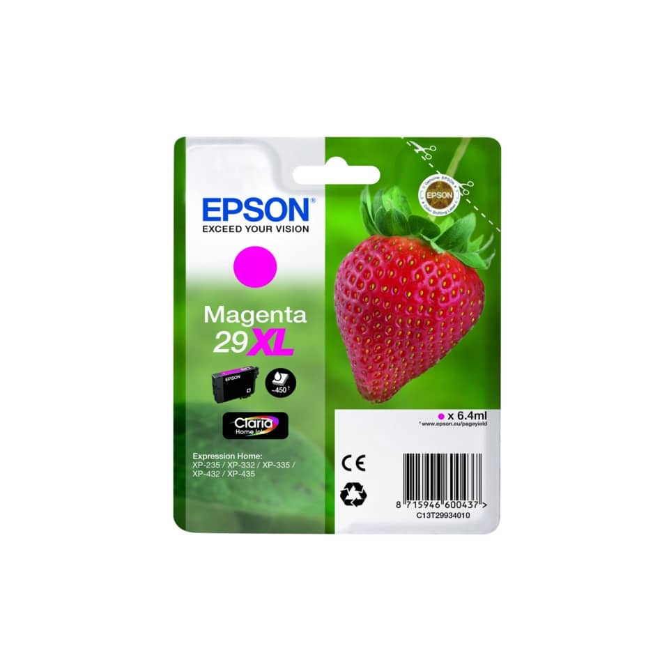 Cartuccia inkjet alta capacità Fragola T29XL Epson magenta C13T29934012