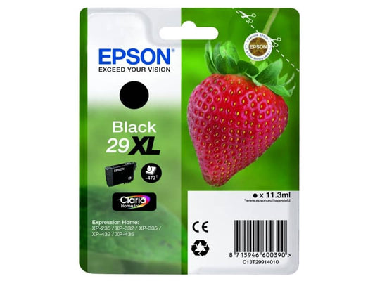 Cartuccia inkjet alta capacità ink pigmentato Fragola T29XL Epson nero C13T29914012