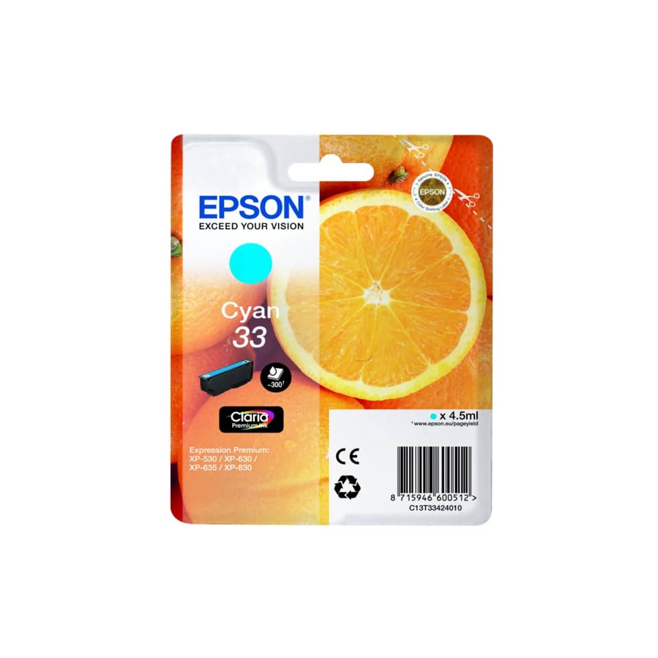 Cartuccia inkjet Arance T33 Epson ciano  C13T33424012