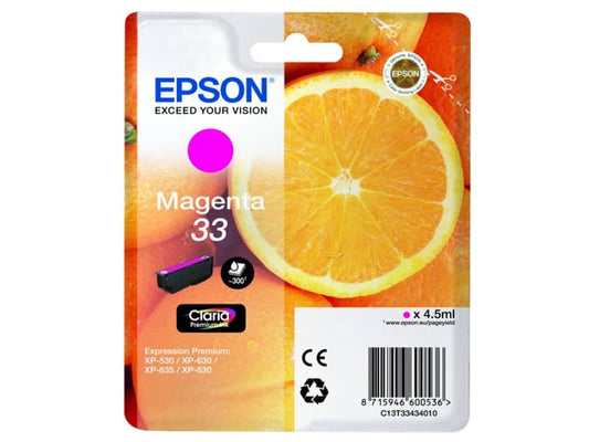 Cartuccia inkjet Arance T33 Epson magenta C13T33434012