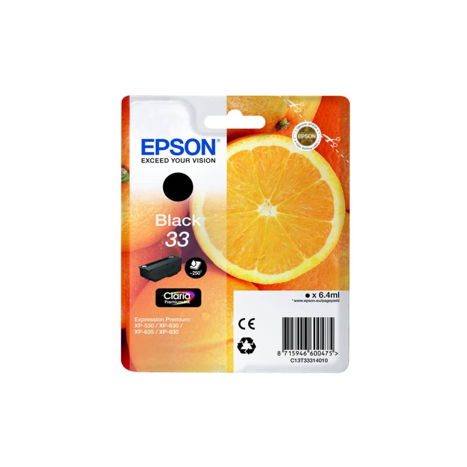 Cartuccia inkjet ink pigmentato Arance T33 Epson nero C13T33314012