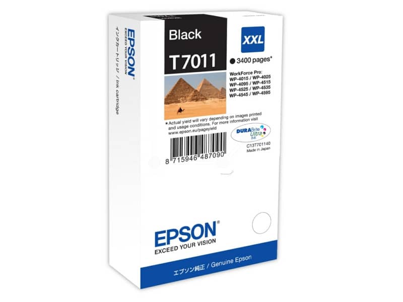 Cartuccia inkjet altissima resa ink pigmentato T7011 Epson nero C13T70114010