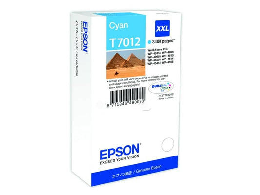 Cartuccia inkjet altissima resa ink pigmentato T7012 Epson ciano C13T70124010