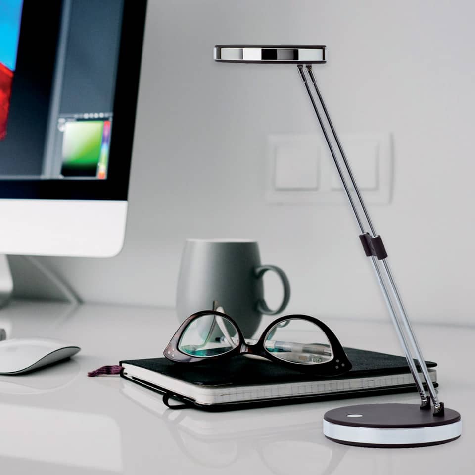 Lampada da scrivania a LED MAULpuck acciaio nero 8201290