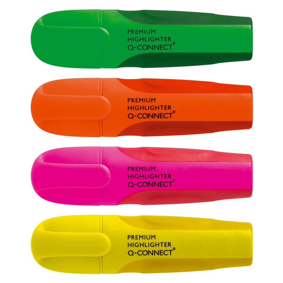 Evidenziatore Q-Connect 2-5 mm  astuccio da 4 colori - KF16041