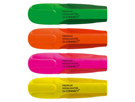 Evidenziatore Q-Connect 2-5 mm  astuccio da 4 colori - KF16041