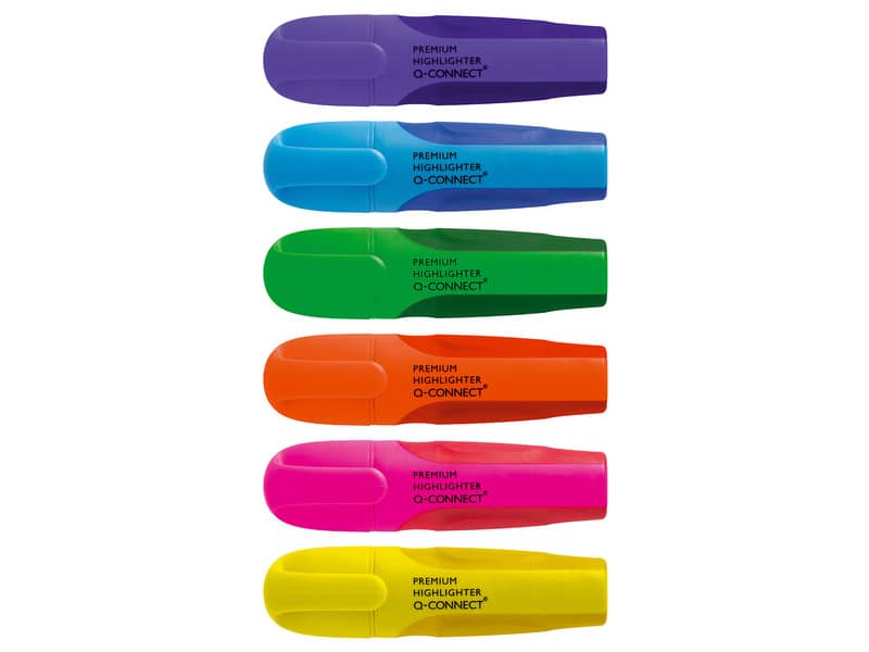 Evidenziatore Q-Connect 2-5 mm  astuccio da 6 colori - KF16042