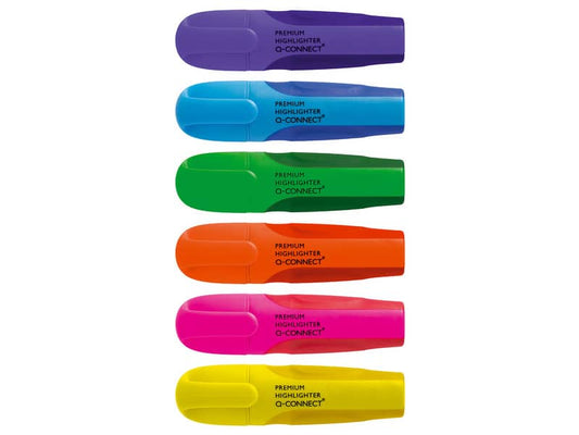 Evidenziatore Q-Connect 2-5 mm  astuccio da 6 colori - KF16042