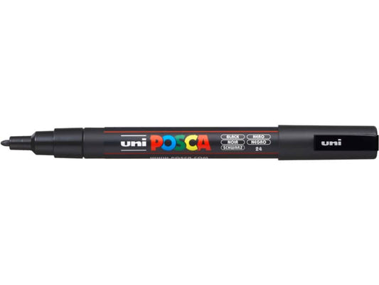 Marcatore a tempera POSCA Uni-Ball punta tonda 0,9-1,3 mm nero M PC3M N