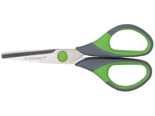 Forbici Q-Connect Softgrip lame simmetriche grigio/verde 14 cm E-35250 IA
