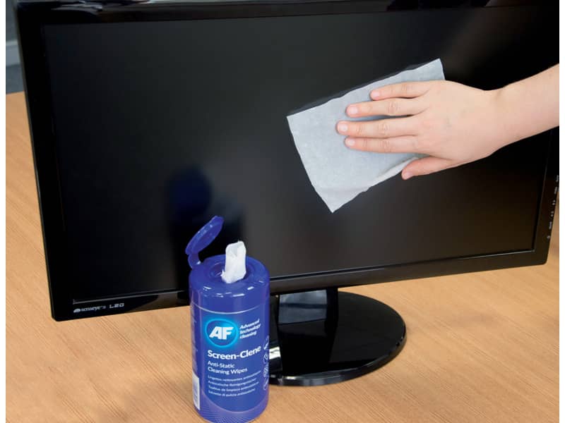 Salviette detergenti AF International SCR100T Screen-Clene Barattolo da 100 salviette - ASCR100T