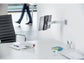 Porta tablet da muro DURABLE con braccio estensibile argento metallizzato 9,5x22,5x17cm - 893423
