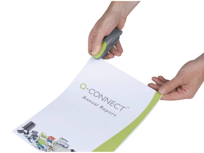 Cucitrice fino a 12 fogli Q-Connect grigio/verde KF00991