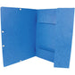 Cartellina a 3 lembi con elastico Q-Connect 24,3x32 cm cartoncino manilla 375 g/m² blu - KF02167