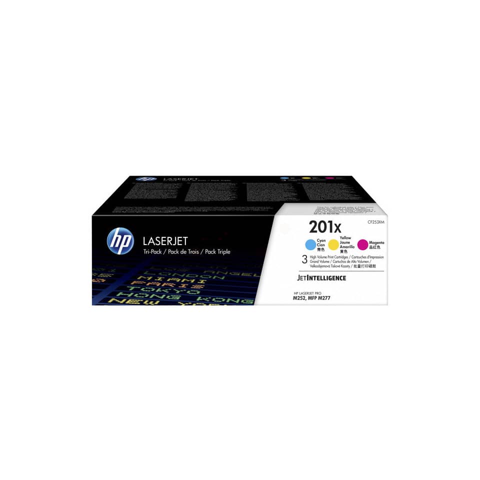 Toner 201X HP ciano+magenta+giallo  Conf. 3 - CF253XM