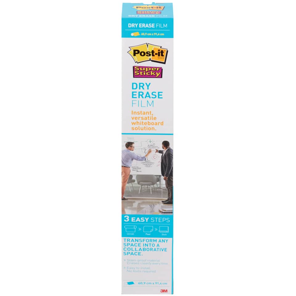 Lavagna cancellabile in rotolo Post-it® Super Sticky 60.9 cm x 91.4 cm bianco DEF3x2-EU