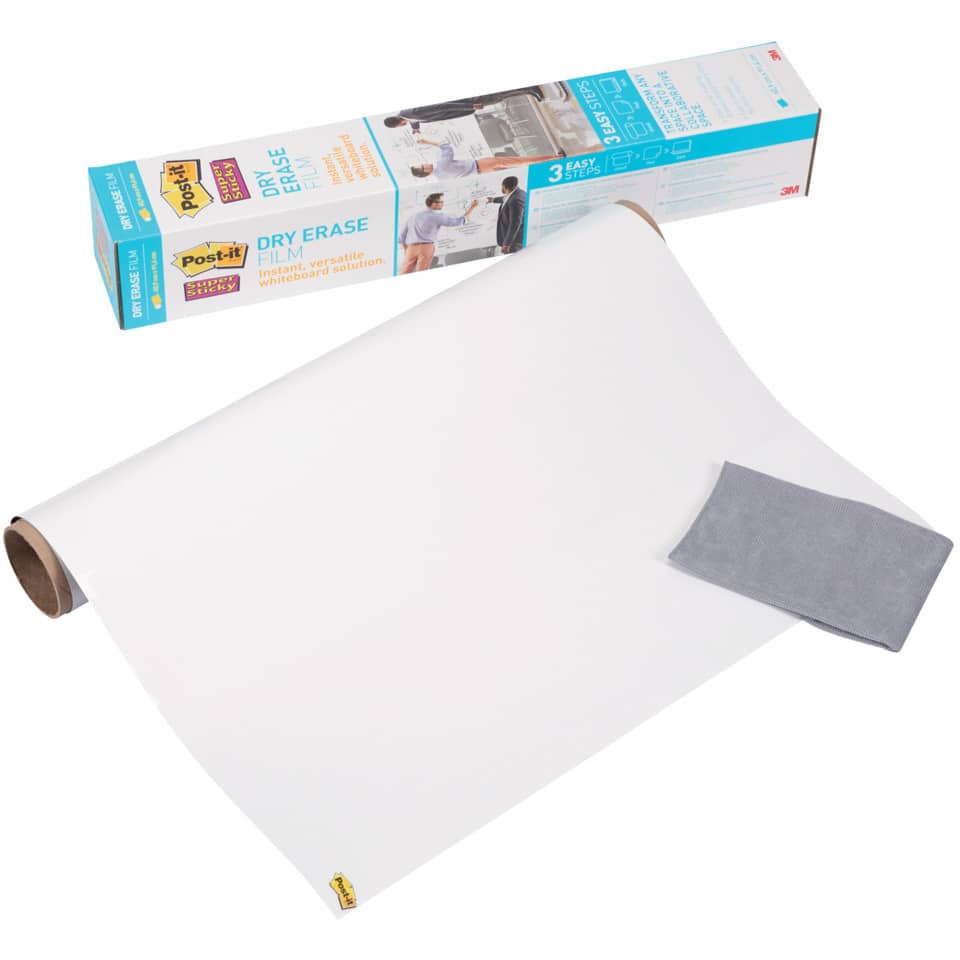 Lavagna cancellabile in rotolo Post-it® Super Sticky 60.9 cm x 91.4 cm bianco DEF3x2-EU