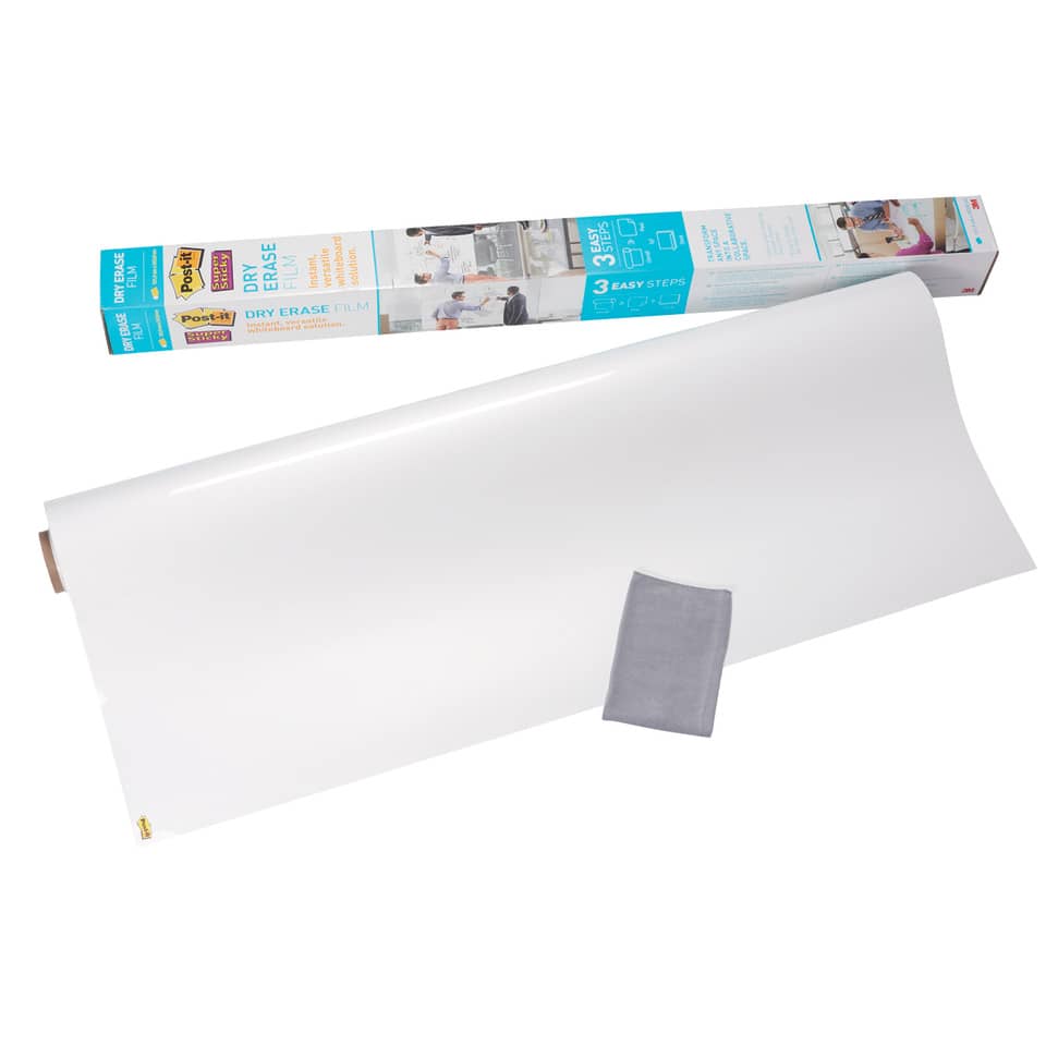 Lavagna cancellabile in rotolo Post-it® Super Sticky 0.914 m x 1.219 m bianco DEF4x3-EU