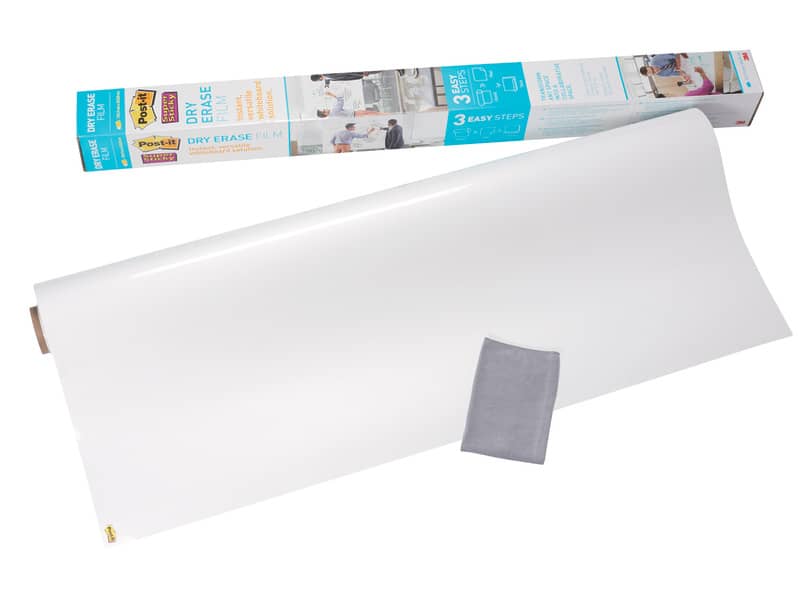Lavagna cancellabile in rotolo Post-it® Super Sticky 0.914 m x 1.219 m bianco DEF4x3-EU