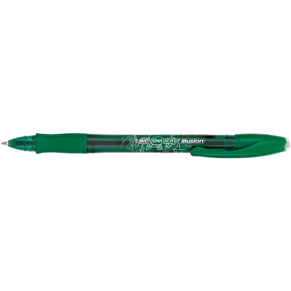 Penna gel cancellabili BIC Gel-ocity Illusion M 0,7 mm verde 943443