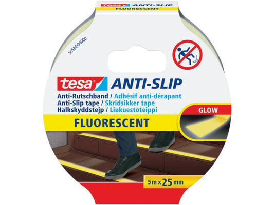 Nastro antiscivolo tesa extra forte a strappo manuale 25 mm x 5 m fluorescente 55580-00000-11