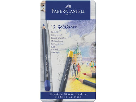 Matite colorate permanenti Goldfaber Faber-Castell 12 colori Con. 12 pezzi - 114712