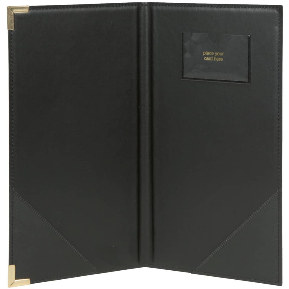 Portaconto Securit® Classic in similpelle 12x23 cm nero MC-CRBP-BL