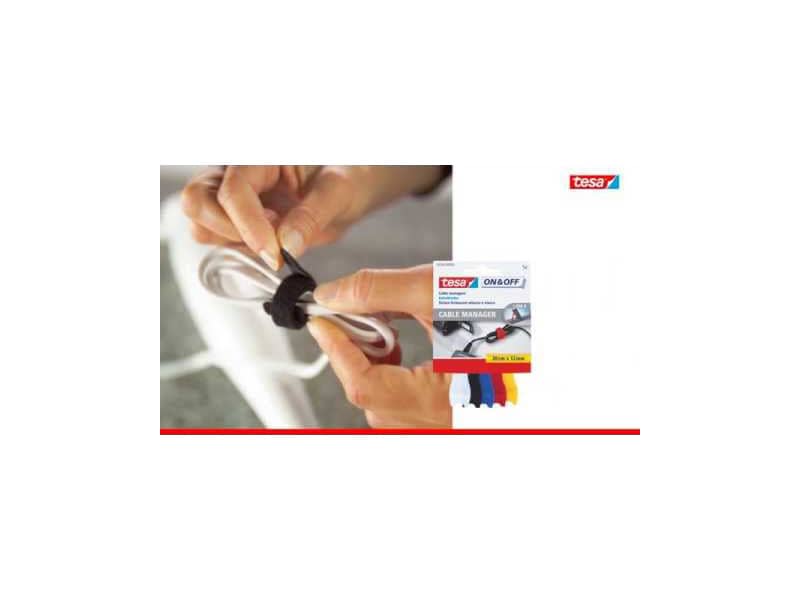 Nastro fermacavi tesa On & Off 12 mm x 20 cm colori misti conf. da 5 - 55236-00000-01