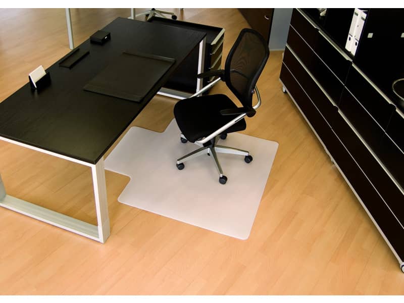 Tappeto salvapavimenti a U BSM opalino trasparente in PPL 130x120cm 02-130U