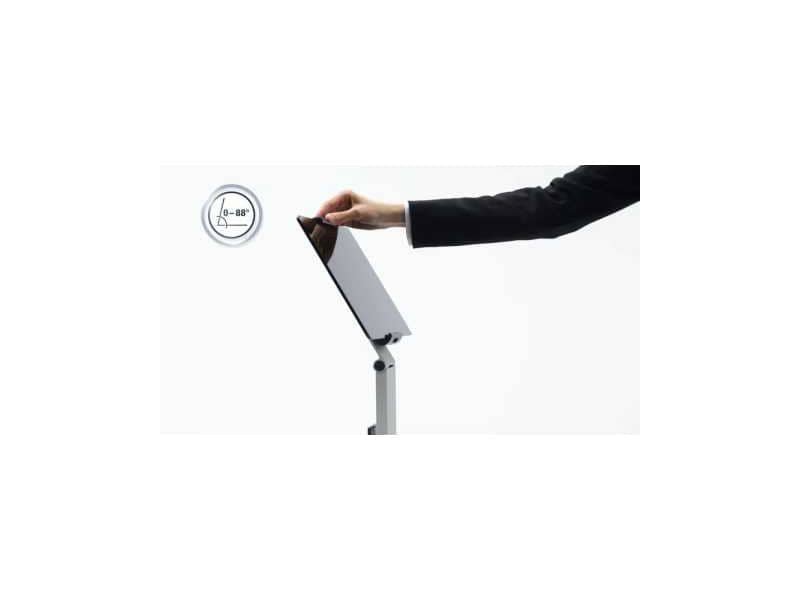 Porta tablet da pavimento DURABLE per tablet da 7" a 13" argento metallizzato 27x27x121,5cm - 893223