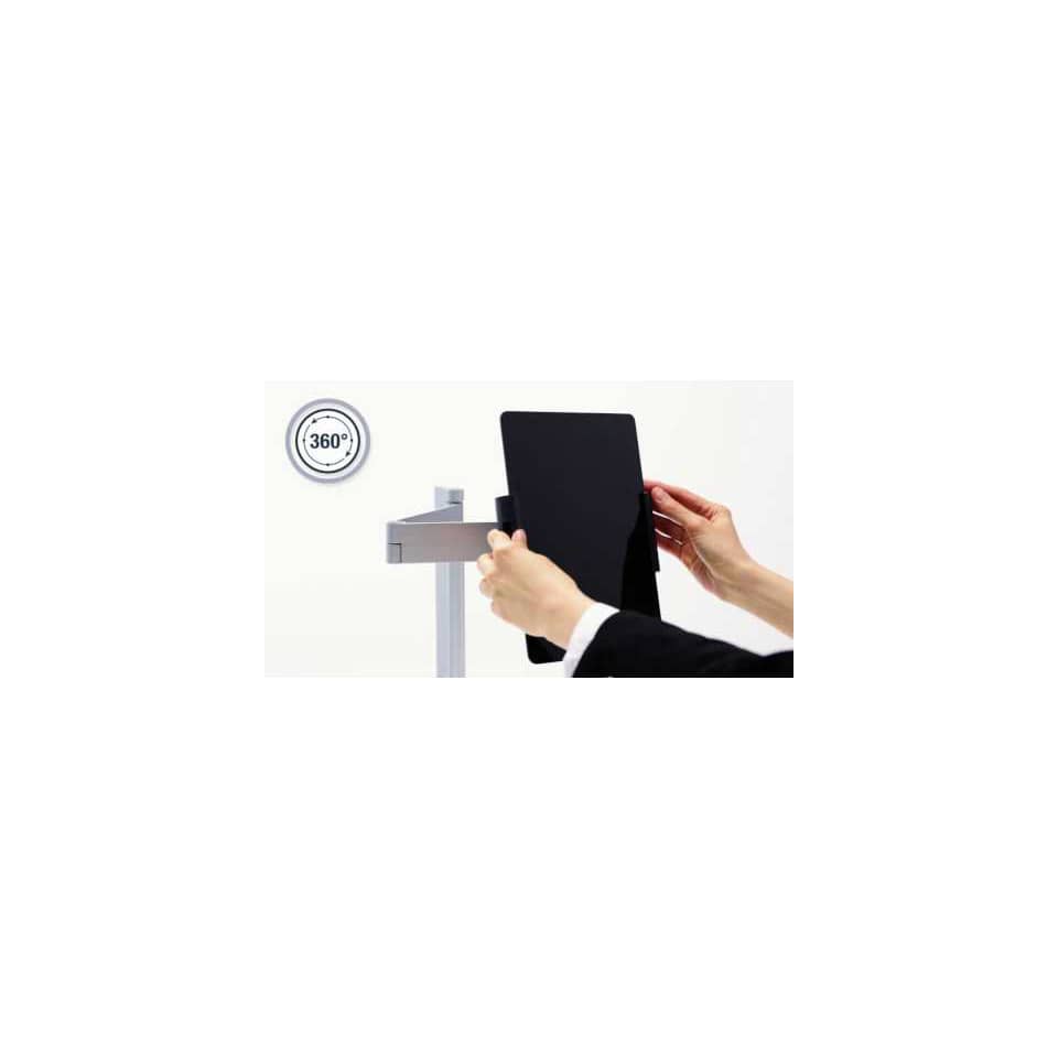 Porta tablet da tavolo Durable, morsetto e braccio di supporto estensibile argento metallizzato 10x44x21cm - 893123