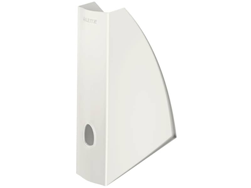 Portariviste Leitz WOW in polistirolo A4 bianco metallizzato 7,5x25,8x31,2 cm - 52771001