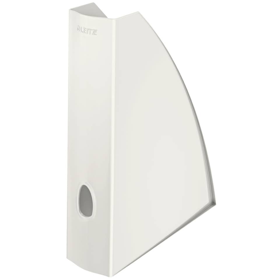 Portariviste Leitz WOW in polistirolo A4 bianco metallizzato 7,5x25,8x31,2 cm - 52771001