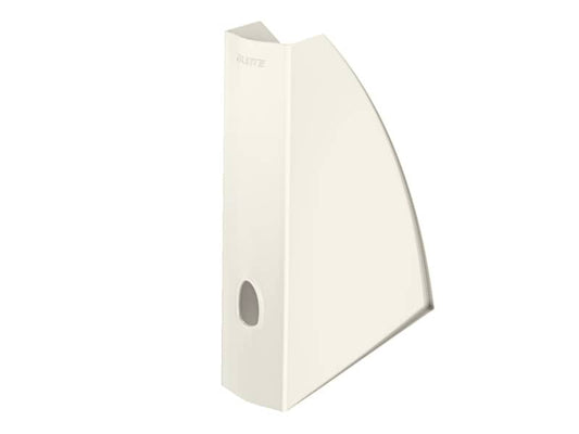 Portariviste Leitz WOW in polistirolo A4 bianco metallizzato 7,5x25,8x31,2 cm - 52771001
