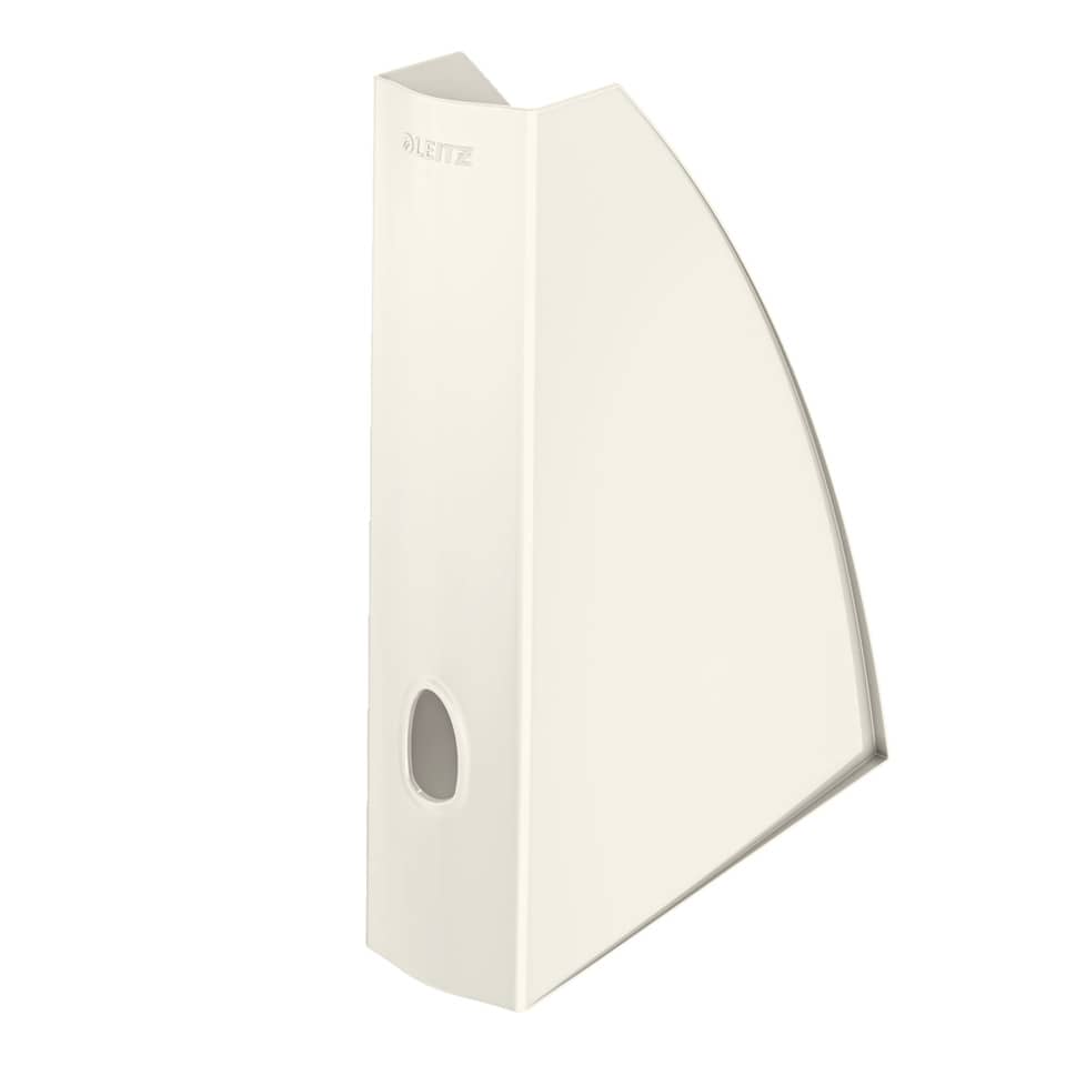 Portariviste Leitz WOW in polistirolo A4 bianco metallizzato 7,5x25,8x31,2 cm - 52771001