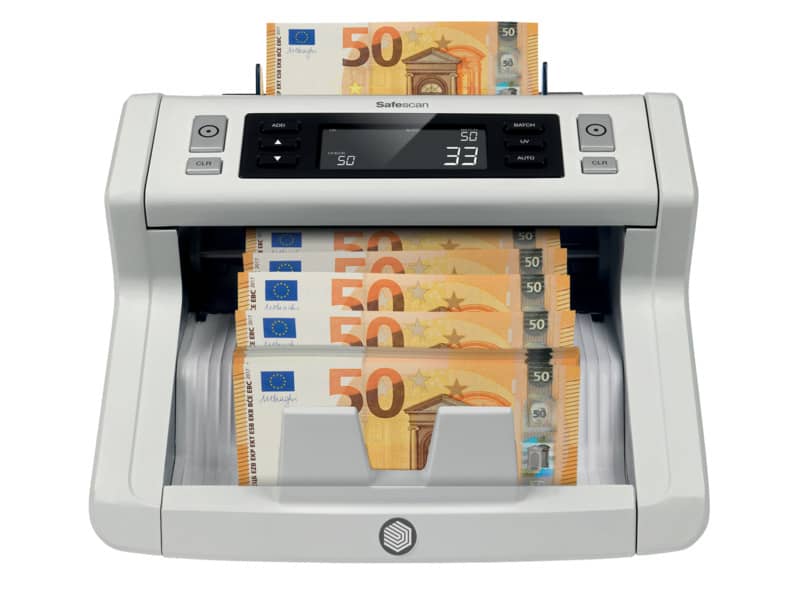 Contabanconote Safescan 2210 fino a 1000 banconote al minuto grigio - 2 controlli anti contraffazioni - 115-0512