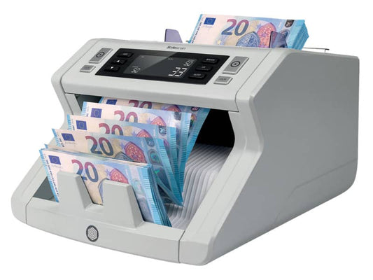 Contabanconote Safescan 2210 fino a 1000 banconote al minuto grigio - 2 controlli anti contraffazioni - 115-0512