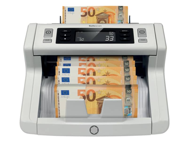 Contabanconote Safescan 2250 fino a 1000 banconote al minuto grigio - 3 controlli anti contraffazioni - 115-0513
