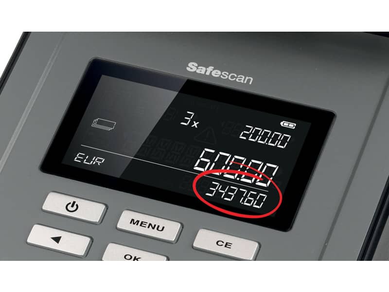 Bilancia conta denaro Safescan 6165 nero  131-0573