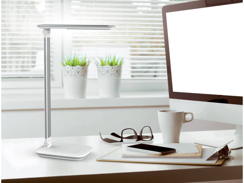 Lampada da scrivania MAUL a LED MAULjazzy, dimmerabile alluminio bianco 8 W, 410 Lm, 3000K - 8201802