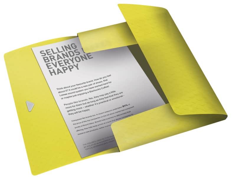 Cartella a 3 lembi Esselte Colour'Ice PP goffrato A4 giallo 626220