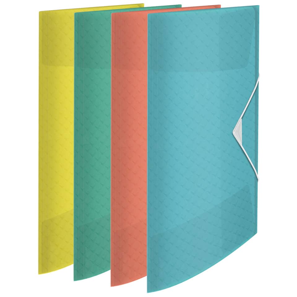 Cartella a 3 lembi Esselte Colour'Ice PP goffrato A4 giallo 626220