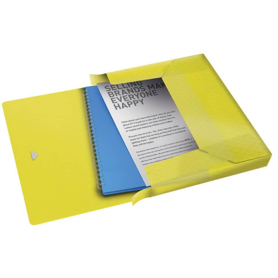 Cartella portaprogetti Esselte Maxi Colour'Ice polipropilene goffrato giallo A4 dorso 40mm - 626262