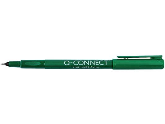 Fineliner Q-Connect 0.4 mm verde Conf. 10 pezzi - KF25010