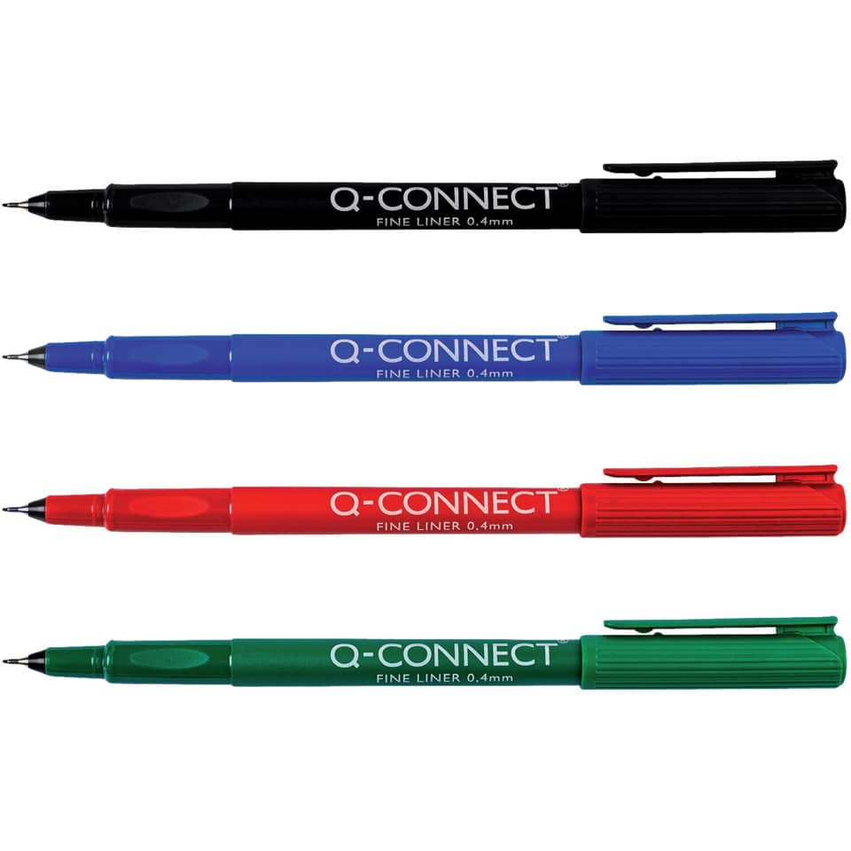 Fineliner Q-Connect 0.4 mm nero  Conf. 10 pezzi - KF25007