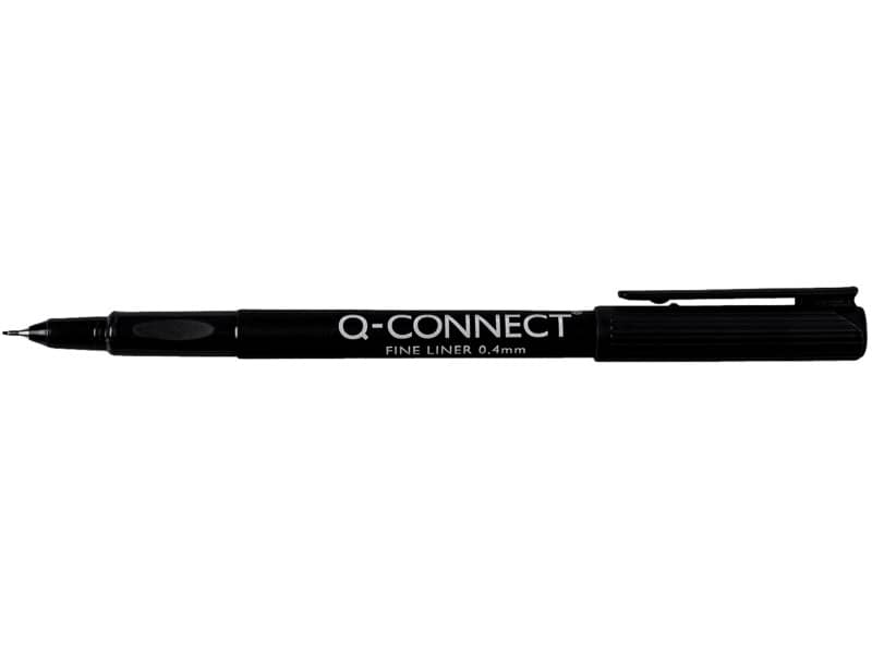 Fineliner Q-Connect 0.4 mm nero  Conf. 10 pezzi - KF25007
