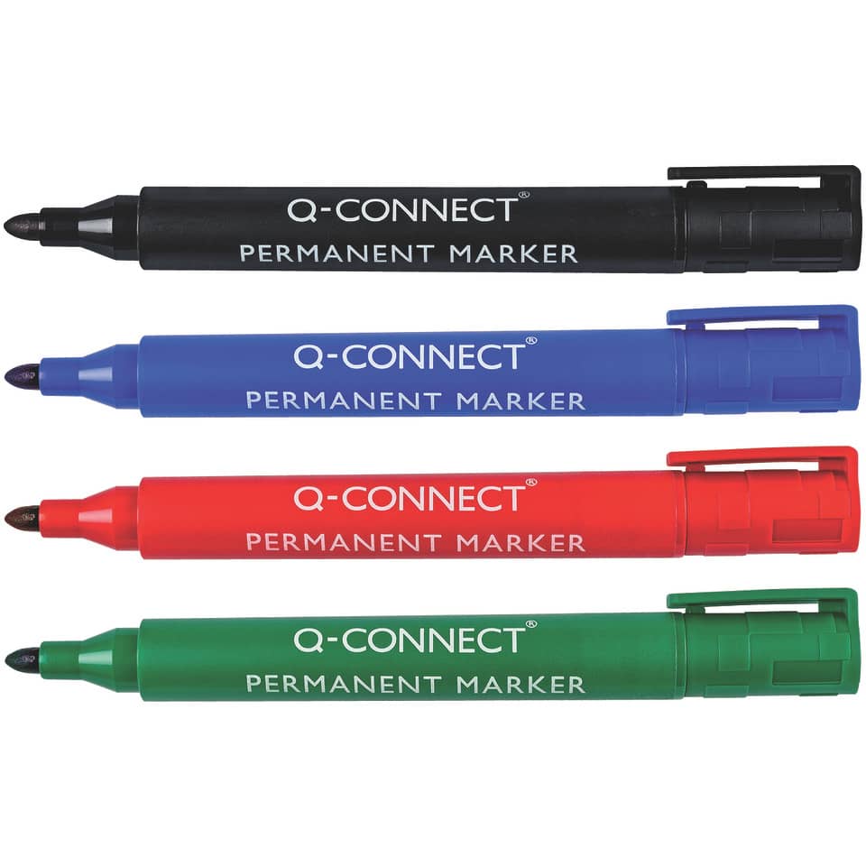 Marcatore permanente Q-Connect punta tonda 2-3 mm blu KF26046